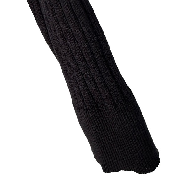 DYNAMITE BLACK RIBBED MAXI DRESS WITH V-NECK, COLLAR & SIDE SLIT | SIZE SMALL - Picture 11 of 15